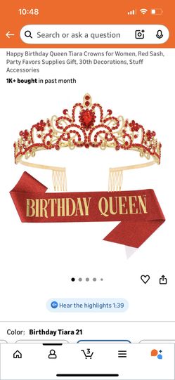 Birthday Crown And Sash