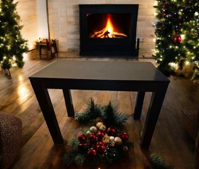 Black Desk With Front Drawer