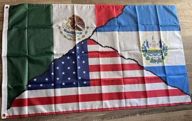 USA El Salvador Mexico flag size 3'×5'