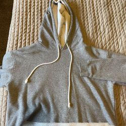 Gray Cropped Hoodie
