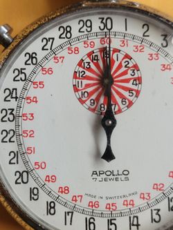 vintage Aristo Apollo 7-Jewel Swiss-made mechanical manual wind stopwatch