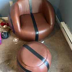 Basket Ball Chair And Ottoman 