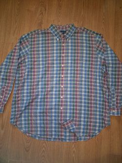 VINTAGE Polo Ralph Lauren Shirt 3XLT Tall Multicolor Plaid