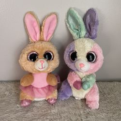 TY Beanie Boos Easter Bunny Rabbit Lot Ballerina Twinkle Toes Bloom Pastel 