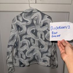 Purple Brand Snake Print Denim Jacket Size S Brand New