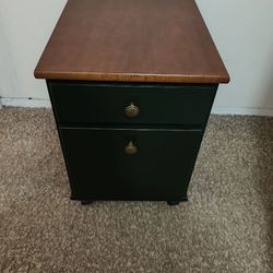 Nightstand/Filing Cabinet With Wheels