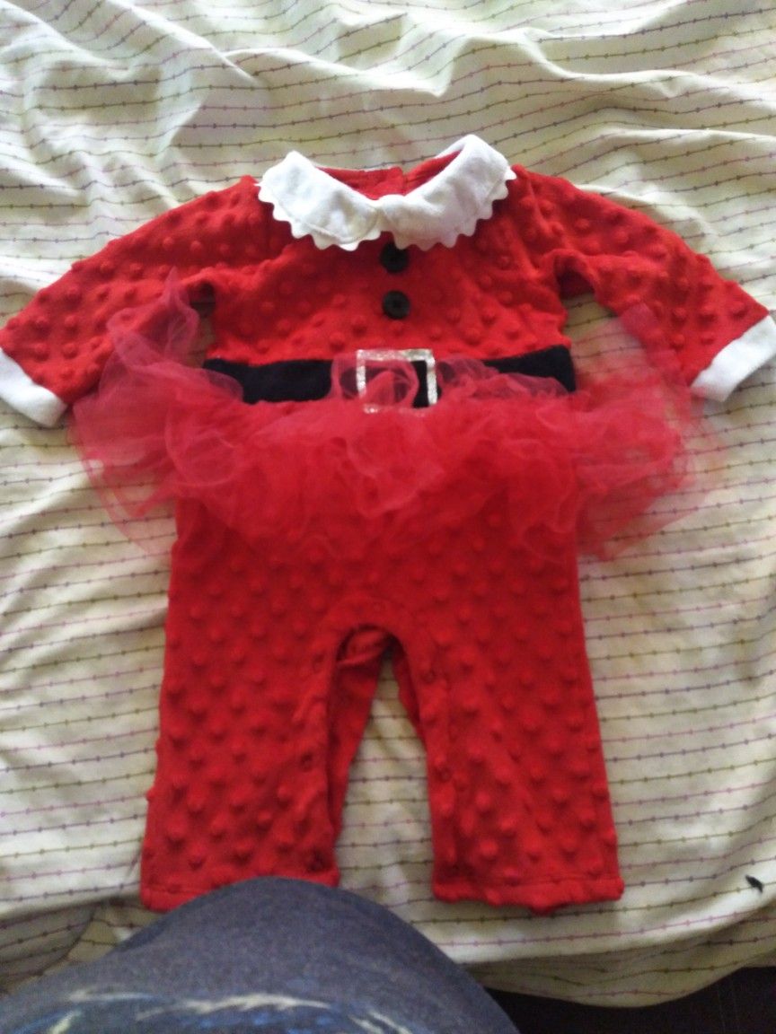 Mrs. Santa Onesie 0-6 Mo