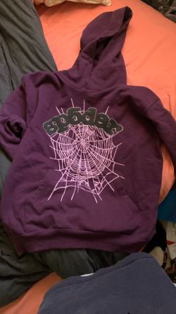 Sp5der Hoodie Purple Used With Normal Wear