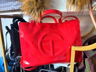 Telfar Shopping Bag Red Patent Leather