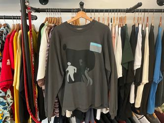 by Parra The Visitors Long Sleeve Tee Black Surrealist Graphic Size Small