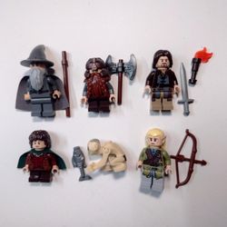 Lego Lord Of The Rings Set Frodo Gimli Logolas Gandalf Gollum Aragorn 