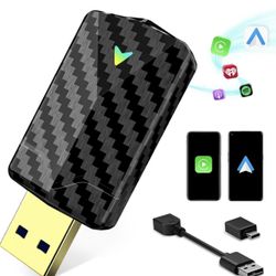 Mini Wireless Carplay Adapter with Fast Stable 5Ghz WiFi Bluetooth Connection,brand New