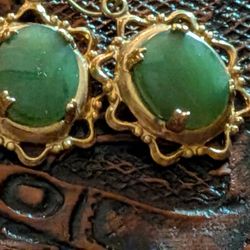 Vintage 1990-s 925 Sterling Silver Green Peridot Earrings - Hallmarked
Pre-owned 