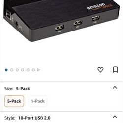 Amazon Basics 19 Port Usb 2.0 Hub 5 Pack 