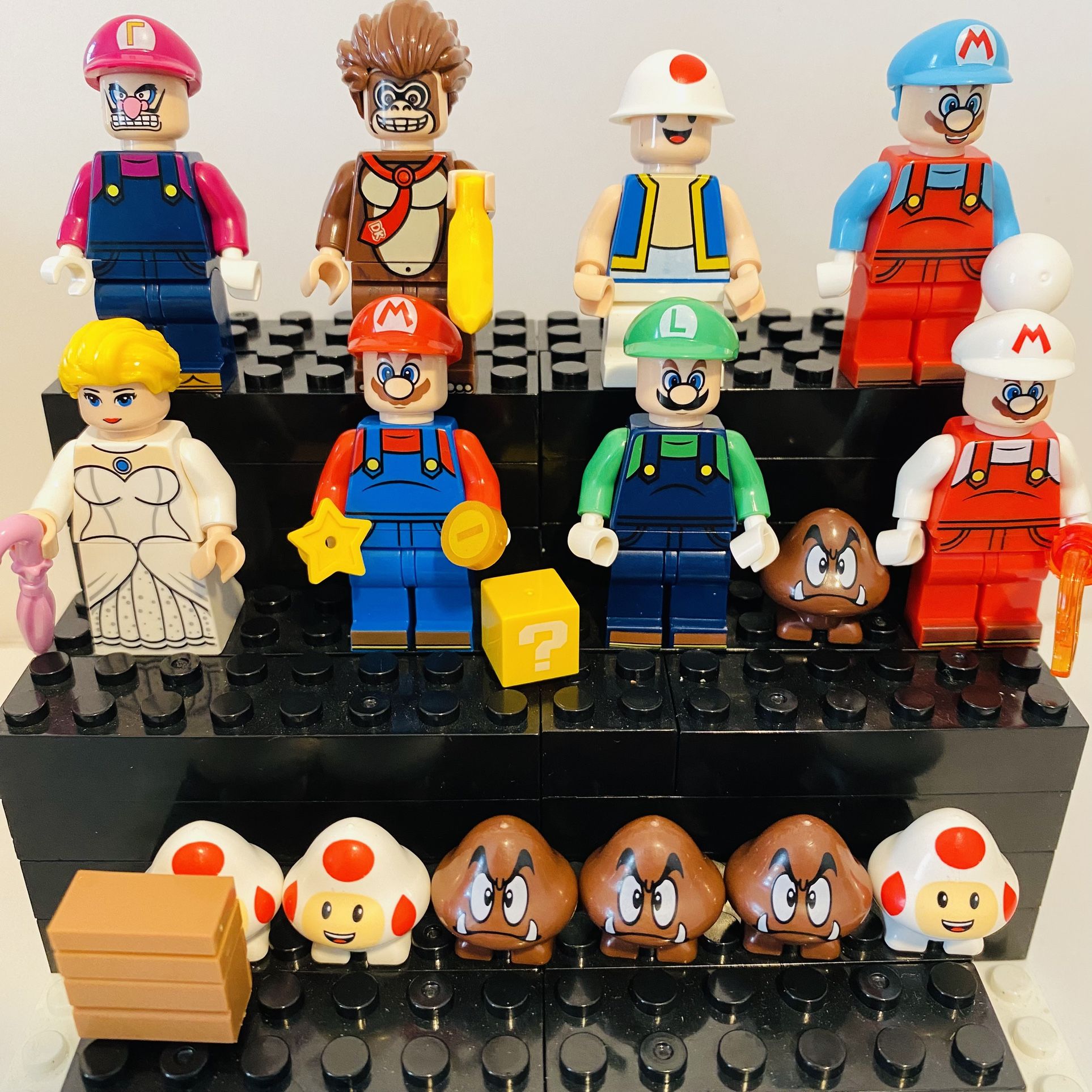 Mario Kart Minifigures Character Bundle Pack | New Custom Lego Compatible Set