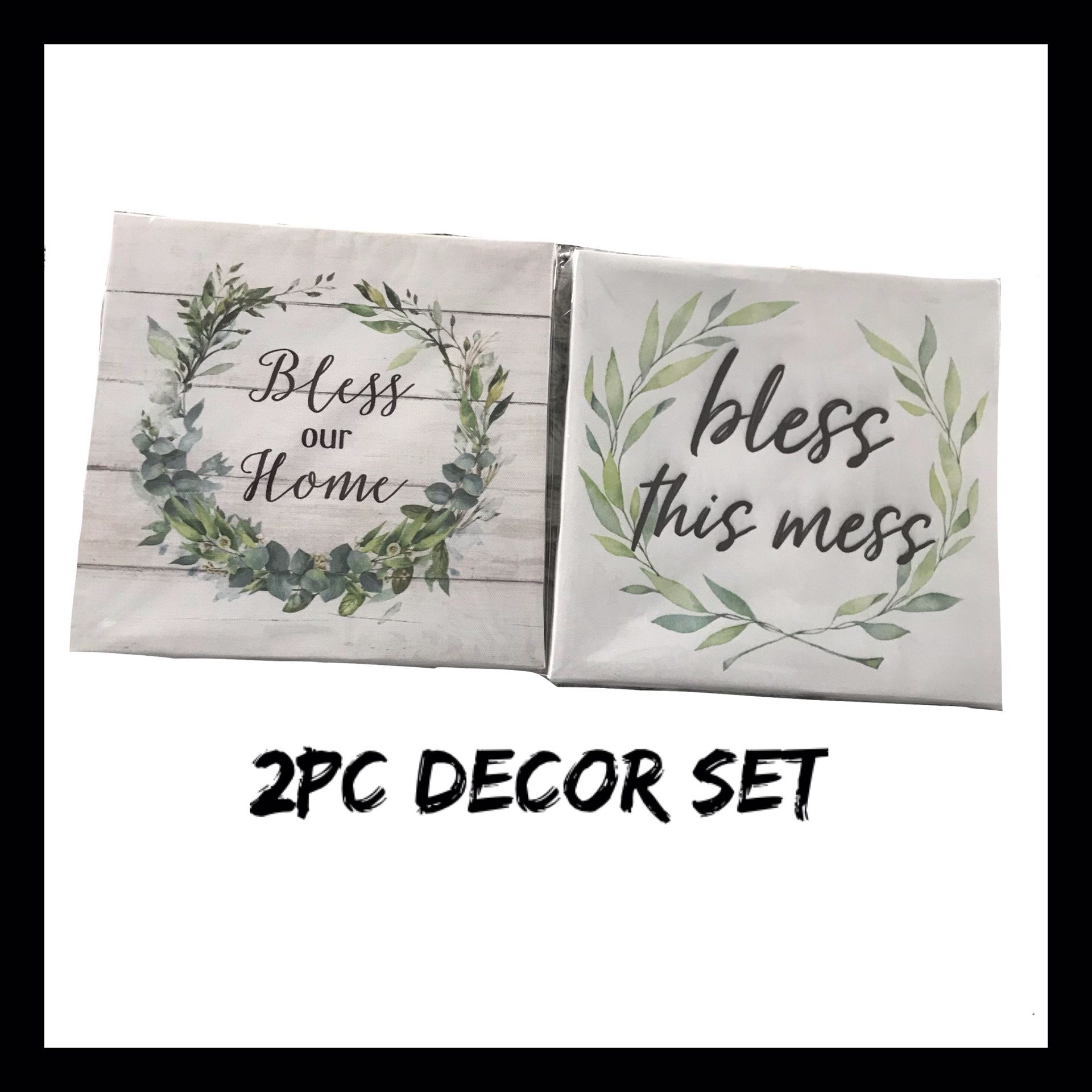 NIB Succulent Canvas Wal Art Set