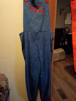 Chucky 'Wanna Play?' Denim Overalls Costume