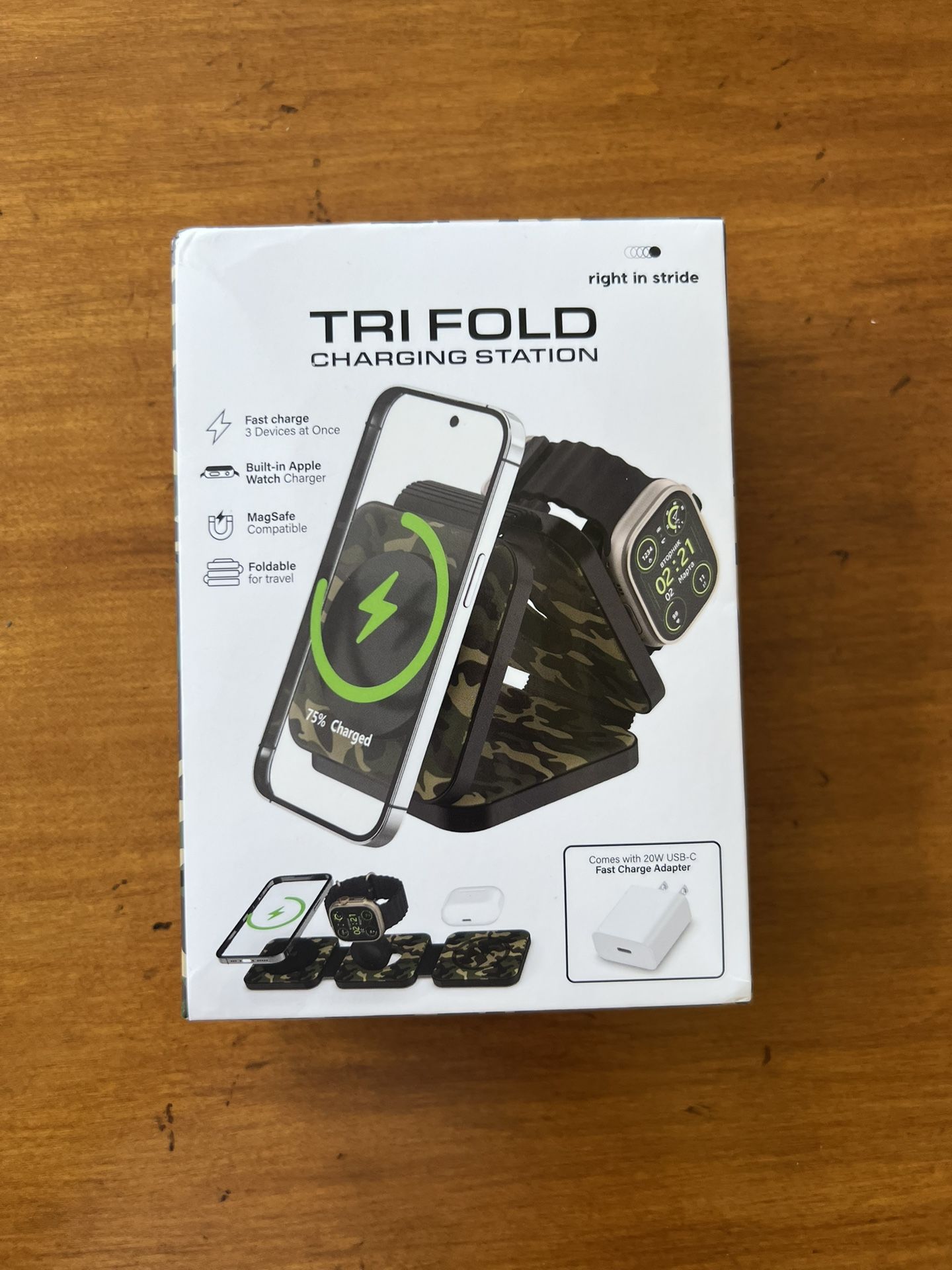 Tri-fold Charging Station- Camouflage Design