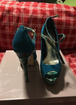 Turquoise heels