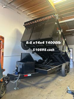 Dump trailer 8:5x14x4 14000lb now $9995 cash only
