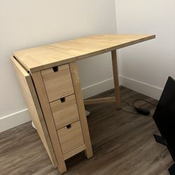 BY 2/25 Ikea norden gateleg table + 4 Chairs