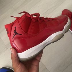 Red Jordan 11s 