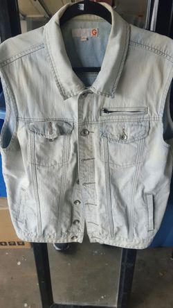 Mens Guess Jean jacket vest