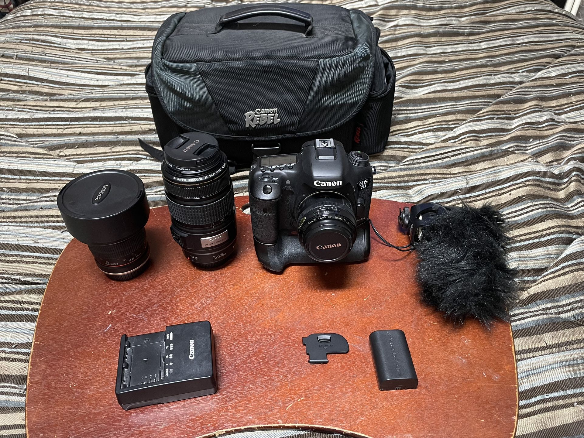 Canon 7D Mark 2 W/ 3 Lenes & Accessories