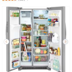 Side by Side Refrigerator in Stainless Steel