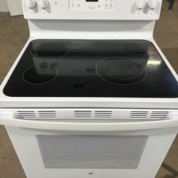 White stove glass top