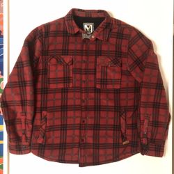 Voyager Men's Polar Fleece Shirt Jacket — Size Medium