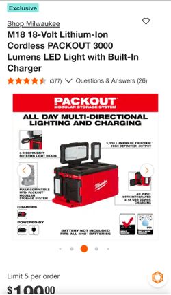 Milwaukee light and charger