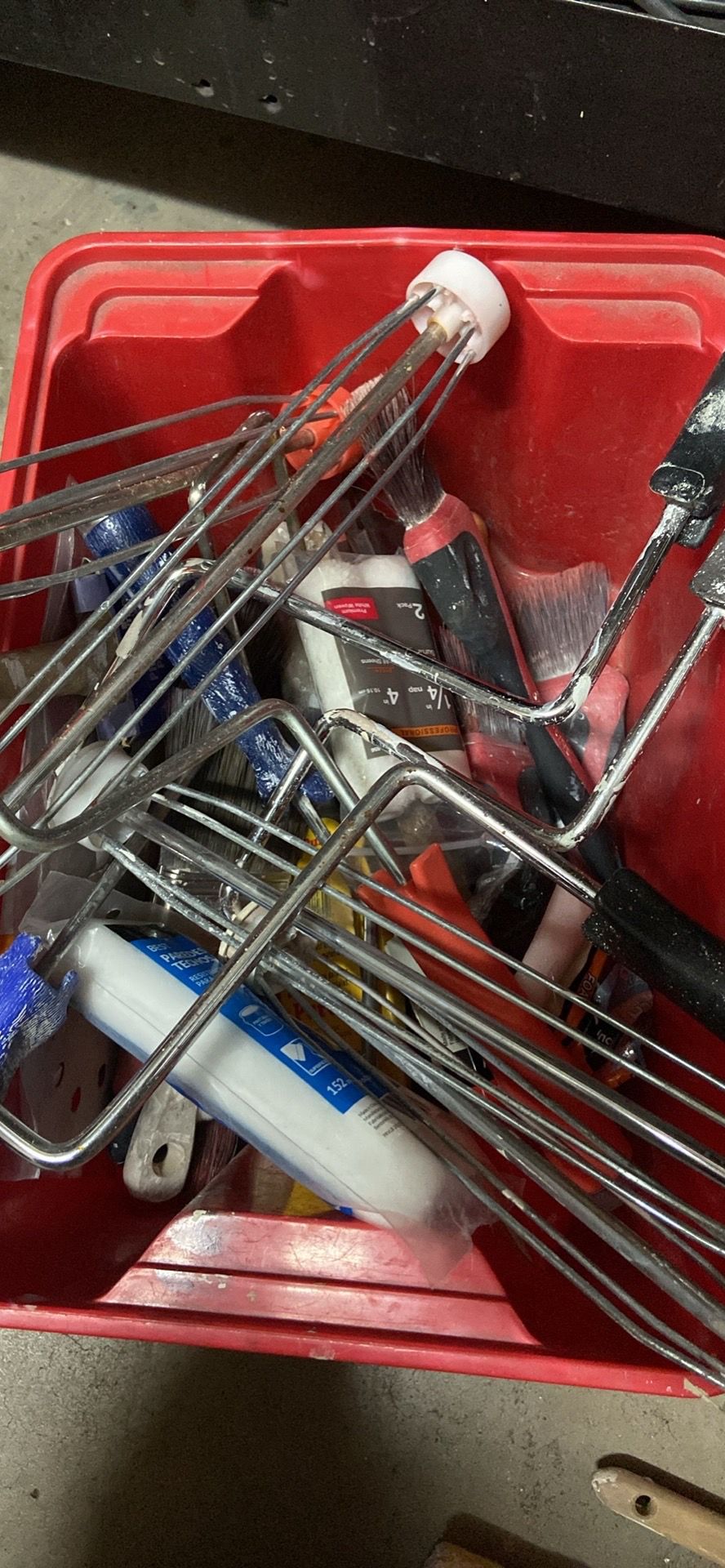 Paint rollers and brushes