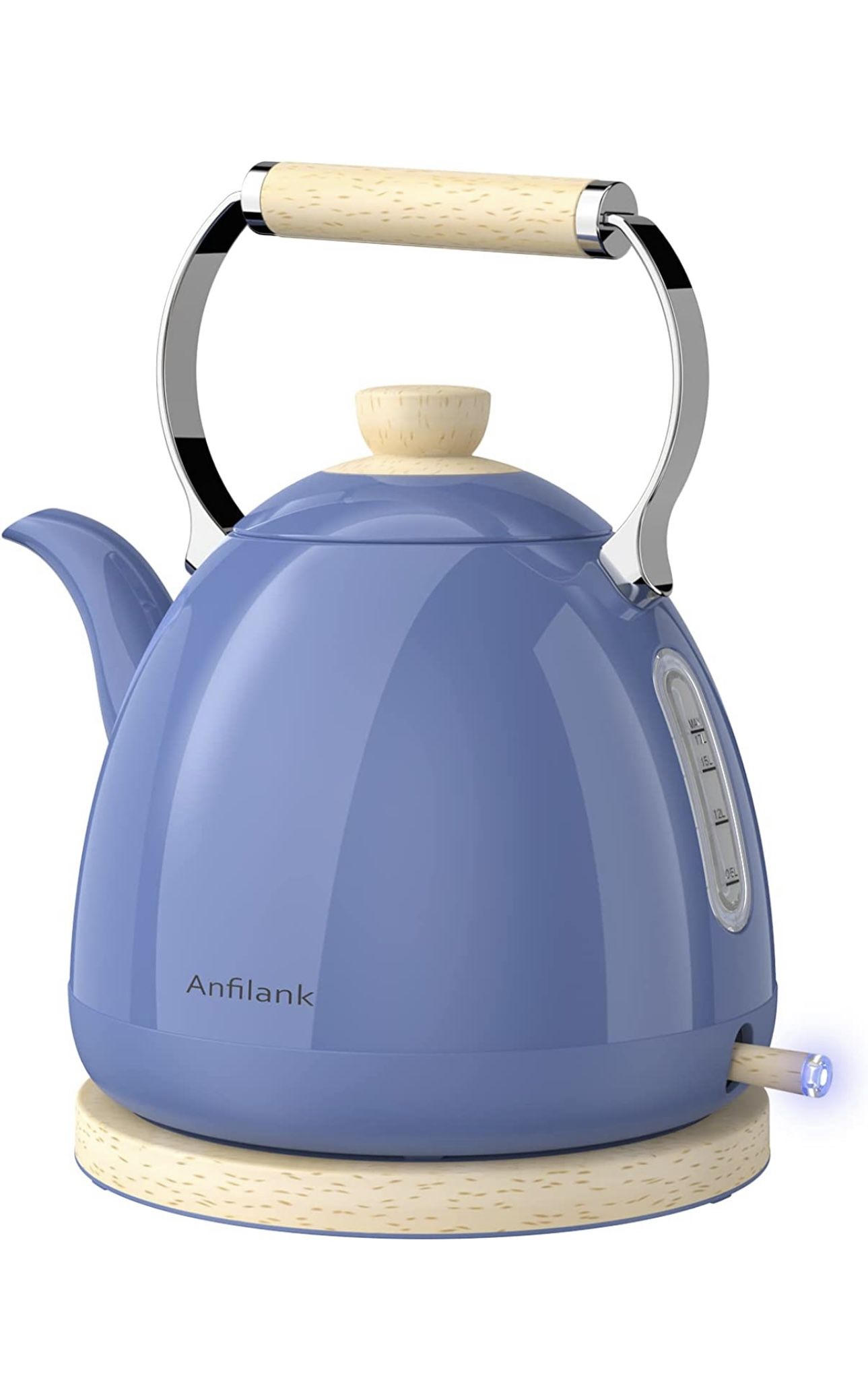 Anfilank Electric Gooseneck Kettle, 1L 1500W Fast Boil, 100% Stainless  Steel BPA Free Pour-Over Coffee & Tea Kettle, Water Boiler with Auto Shut 