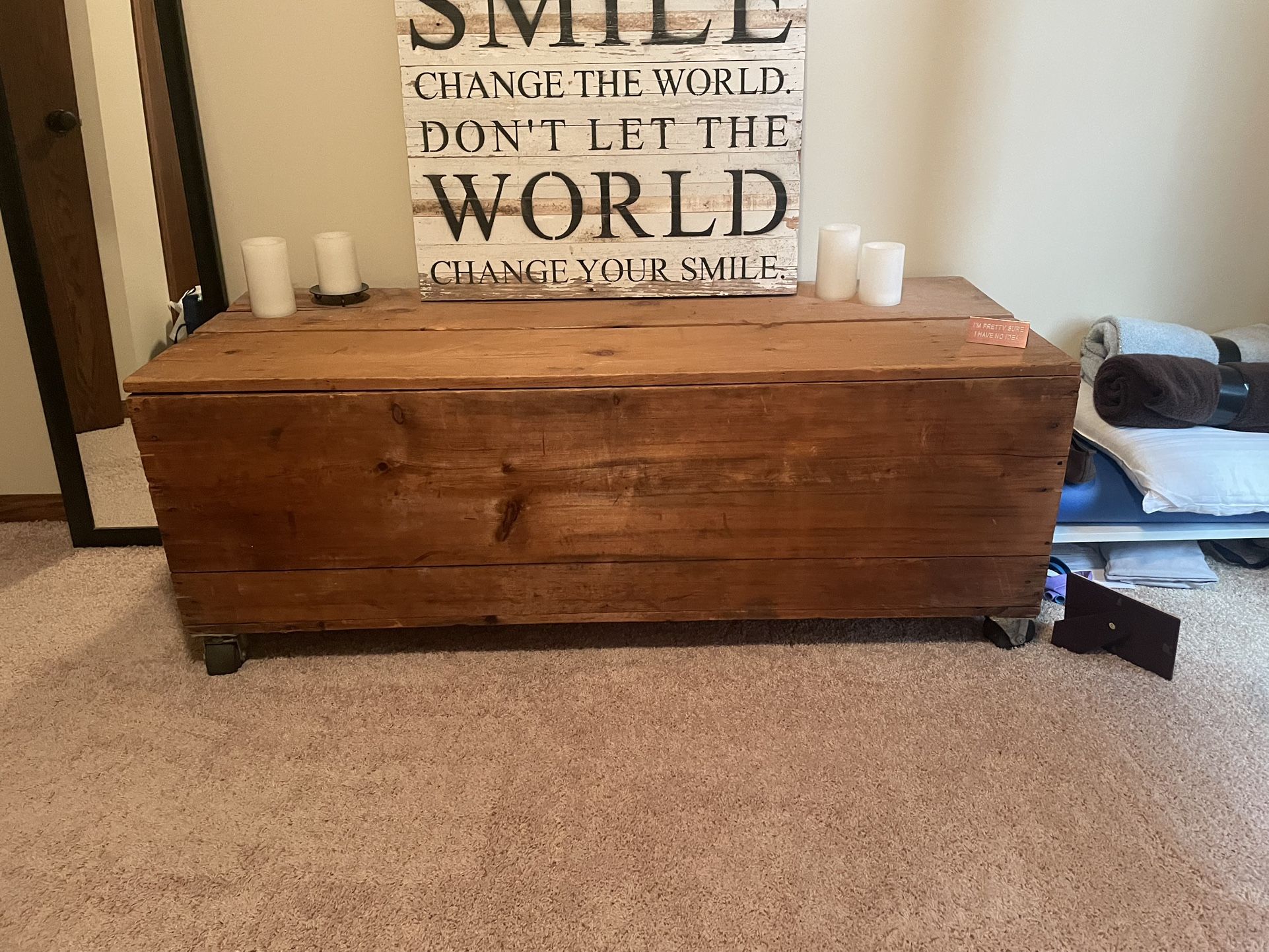 Antique Wood Trunk