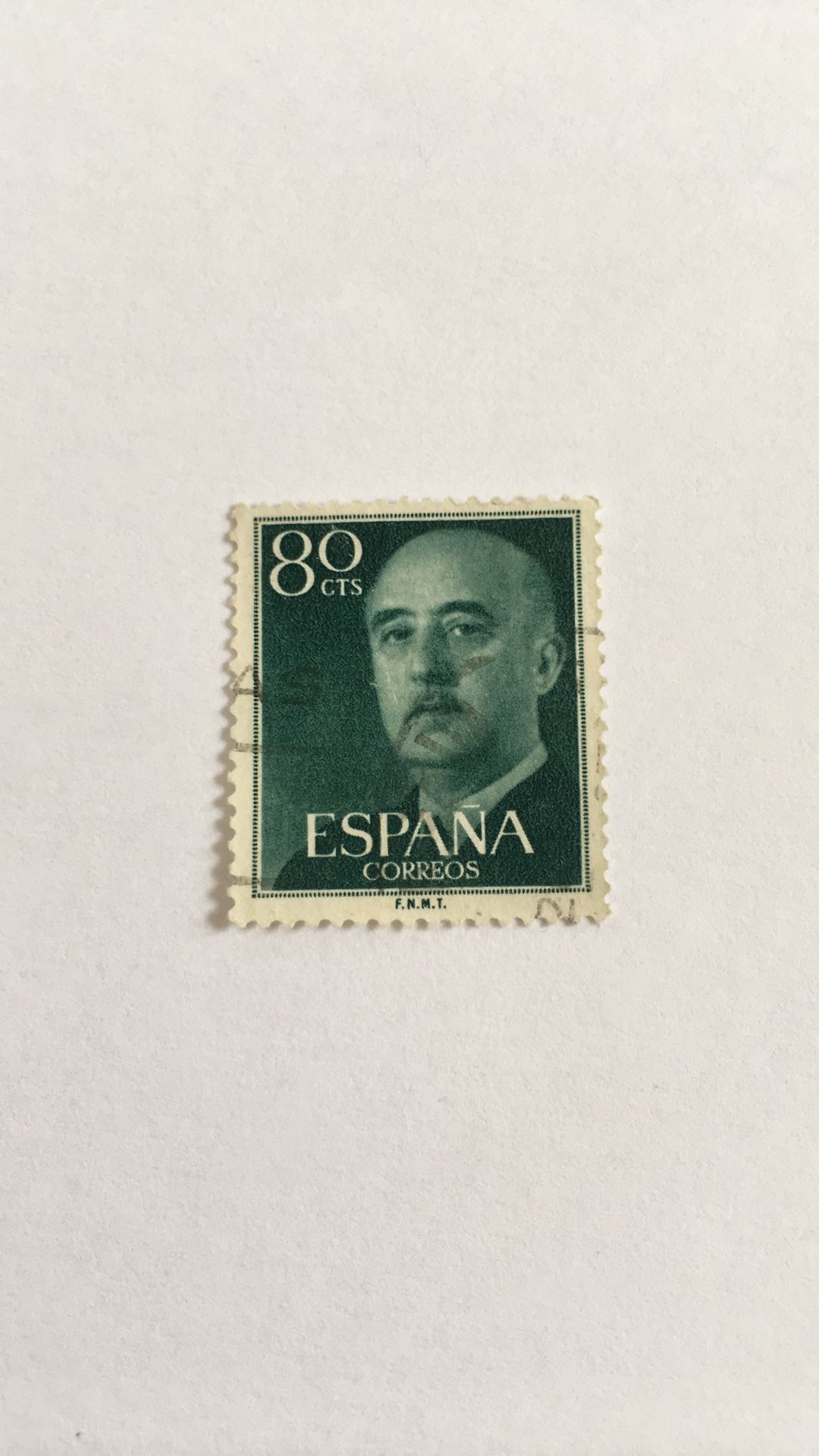1954 Espana Stamp - Franco 80 CTS Postage Stamp