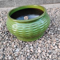 MCM retro glazed ceramic hose storage storage pot