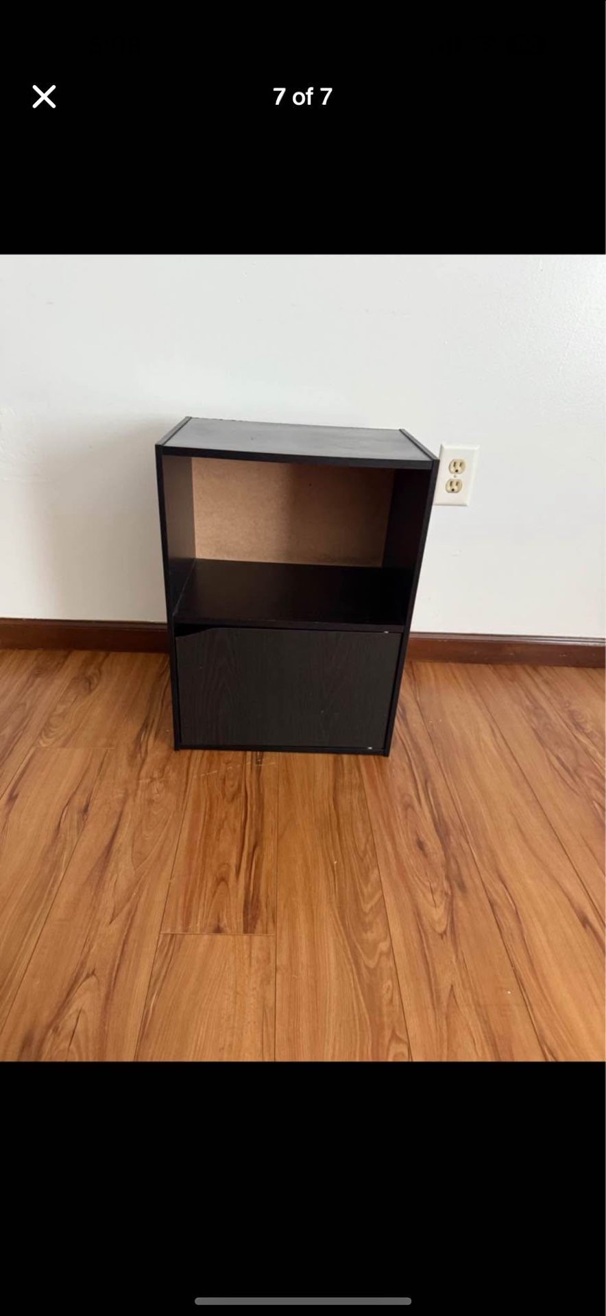 Gymax Nightstands Side End Table Storage Cabinet Shelf Living Room Black