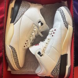 Jordan 3 White Cement Size 9
