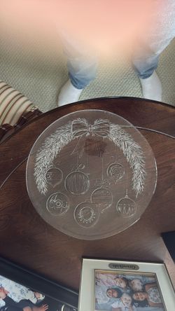 Glass Ornament Platter 13”