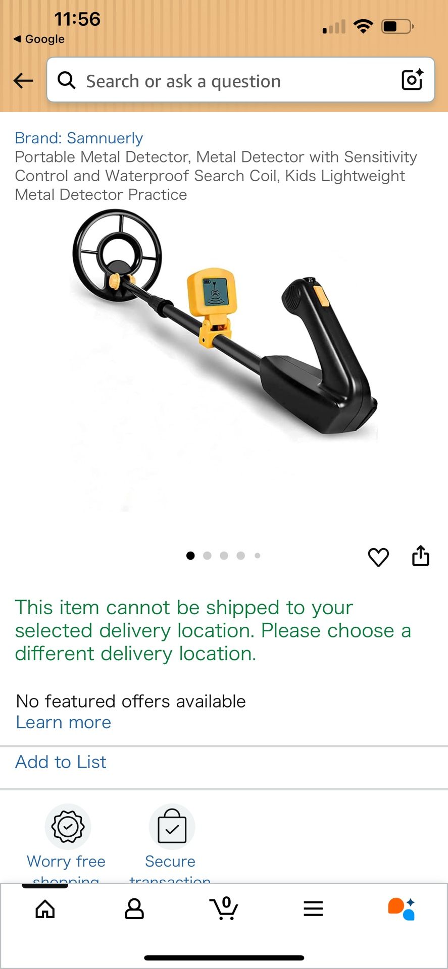 Metal detector, kids version allow them to join you on the hunt for treasure, really works, $49