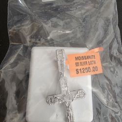 Moissanite 925 Silver 5.0 CTW Cross Pendant