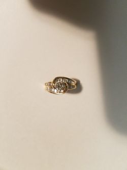 1/2 Ct Diamond Wedding Ring On 14 Ct Gold