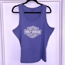 Size XL Harley Davidson Women's Tank Top - Blue