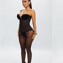 Corset Carmelita Y Negro 