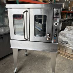 Full Size Bakery Depth Montague Gas Convection Oven Commercial Restaurant Cookie Cupcake Stainless Steel 115k BTU On Wheels Works Great It’s Available