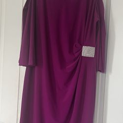 Elegant Formal Dress / Magenta/ XL