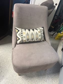 Model home gray decorative chair