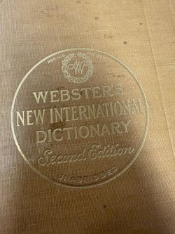 Webster’s International Dictionary Second Edition