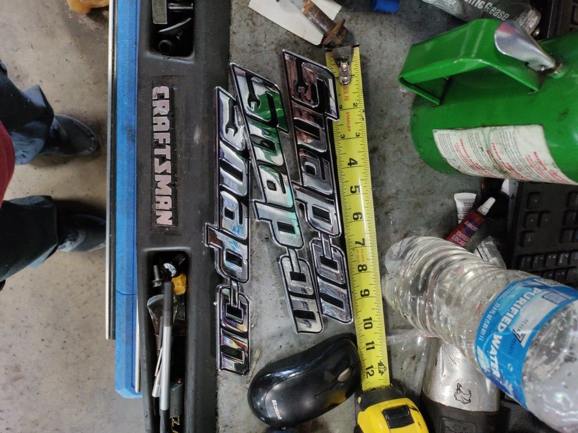 3x Snap-On Metal Emblems